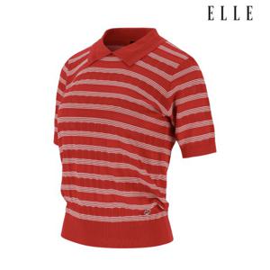 [엘르골프]스트라이프 폴로 스웨터 6L43603_500