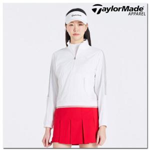 [테일러메이드] 25년 S S 여성 니트패치 하이넥 아노락 점퍼 TWJUO5202 100(화이트) 여성 바람막이 자켓
