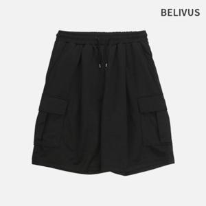 빌리버스 남자 반바지 카고 밴딩 루즈핏 버뮤다 팬츠 BWS084