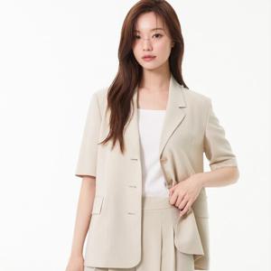 플라스틱아일랜드  (PR2WJ481) 노치드카라 싱글 하프 자켓