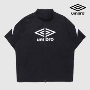 [엄브로] 더블컷 빅로고 스탠넥 반팔 자켓 UQ221SJK53 BLK