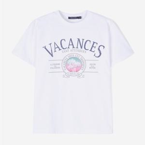 [클라이드]여성 VACANCES 그래픽 반팔티셔츠 FPBTS711F
