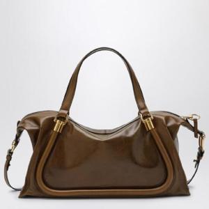CHLOA  빛나는 청동색 갈색 가죽으로 만든 파라티 24 백 CHC24AS750N82/XH_CHLOE-20X