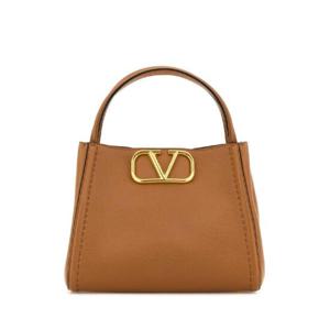 VALENTINO GARAVANI 카멜 가죽 미디엄 Alltime 핸드백 6W2B0R21IMZ BTU