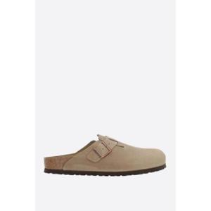 BIRKENSTOCK Boston BS flat mules in nubuck (Narrow Fit) 960813 TOBACCOBROWN