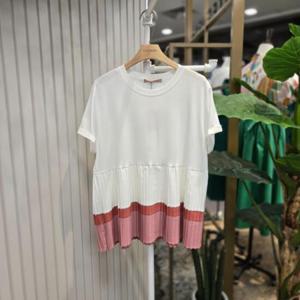 스테파니 HC05 플리츠컬러배색티셔츠T A25TS5237H