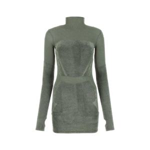 DION LEE 세이지 그린 스트레치 비스코스 블렌드 미니 드레스 A7602P22 SHADOWGREEN