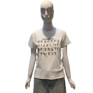 [오조크]코튼 알파벳 라운드 반팔티셔츠   FOTMCTR549P