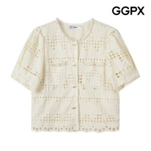 [GGPX] 여름 펀칭 레이스 블라우스 (GP5SH050F)