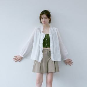 [쥬크]러플 디테일 블라우스_Z252MSC029