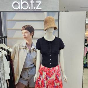 Ab.f.z DP01 볼륨소매리본라운드반팔니트 AFZ2QY31