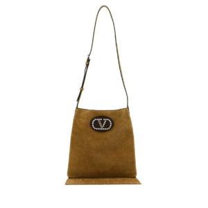 VALENTINO GARAVANI Beige suede NellcA te crossbody bag 6W2B0R29TYW RG7