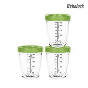 [베베락]포네르 트라이탄 이유식 용기 240ml 올리브(3P)