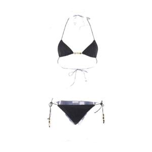 오세리 블랙 루렉스 너겟 디테일 비키니 세트 LZTF257 BLACK