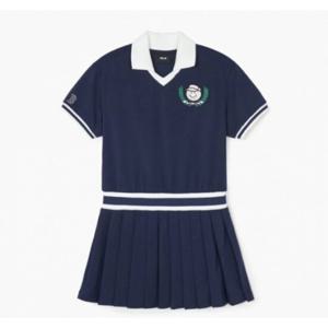 M MLB키즈반바지 NQK 7FOPE0143-43NYS GREEN PLAY 피케 플리츠 원피스