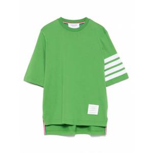 [THOM BROWNE] 여성 티셔츠 숏 슬리브 W/ ENGINEERED 4 바 인 SUSTAINABLE 저지 FJS102G07862 330 LT 그린 /9