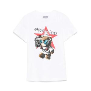 모스키노 반팔 티셔츠 HXM04K LAA24 10101 White