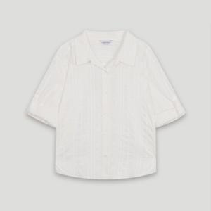 [코데즈컴바인] 조직감 소재 소매 턴업 블라우스 (CKB-BL510W5)