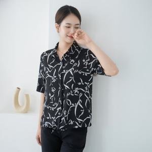 엄마옷 마담4060 나로리본셔츠 여름셔츠 -ZBL2506005-