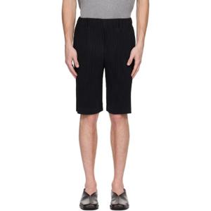 Homme Plisse Issey Miyake 반바지 블랙 테일러드 플리츠 2 쇼츠 252729M193005