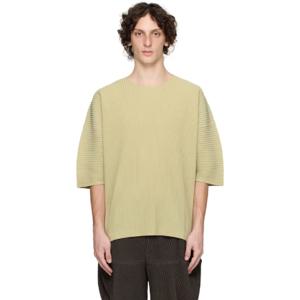 Homme Plisse Issey Miyake 티셔츠 그린 먼슬리 컬러 메이 티셔츠 252729M192002