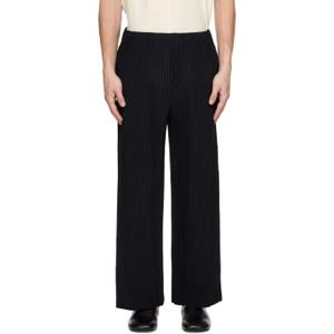 25 SS Homme Plisse Issey Miyake 남성 블랙 먼슬리 컬러 메이 슬랙스 252729M191024
