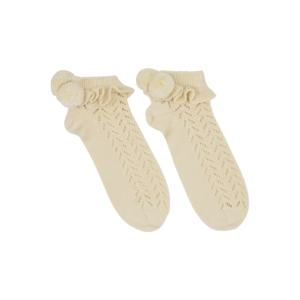 25 SS 발렌티노 여성 베이지 코튼 양말 251476F076010