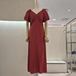 [AB.F.Z] 백 포인트 벌룬 반팔 롱 원피스 (KSZ2QO03F)