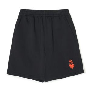 MLB W 하트 그래픽 4부 반바지 A3 3FSPH0143 50BKS