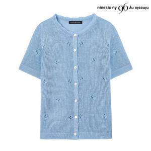 [나인식스뉴욕]라운드넥 펀칭 반팔 가디건 (NP2CK014L0)