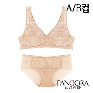 [판도라by비비안]노와이어 등살보정 브라팬티2종(PB7087)
