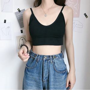 백트임 브라 블랙 노와이어 패드탈착 백리스 탑 브라렛 노후크