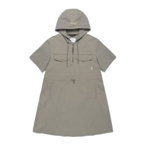 내셔널지오그래픽 N242WOP980 여성 우븐 스트레치 후드 반팔 원피스 LAUREL OAK