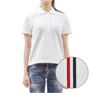 [톰브라운] 24FW (FJP014A 00050 100) 여성 카라 반팔 티셔츠