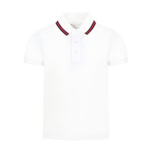키즈 구찌 폴로 셔츠 805405 XJGXV 9250 OPTICAL WHITE