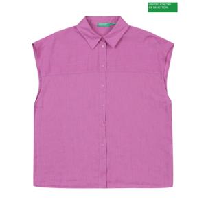 [베네통]베네통 Sleeveless linen shirt 3S_5BMLDQ03F