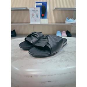 [FITFLOP][그라시에] FFSO5E237BK 25S S 소프트 트위스트 레더 올블랙 여성 슬라이드