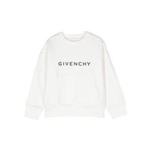 키즈 지방시 니트 스웻셔츠 H30421 117 BIANCO SPORCO