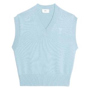 AMI Paris 하트 에이 로고 V넥 베스트  UKS708016