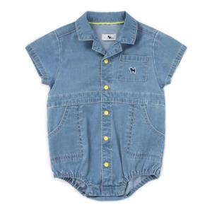 [블루독베이비8] SS25 데님 셔츠 바디슈트 HJ (4531360402) (BLUEDOG BABY 유아 출산 백일 선물 도트 강아
