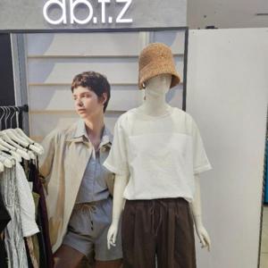 Ab.f.z DP01 시스루배색루즈핏블라우스 AFZ2HB42