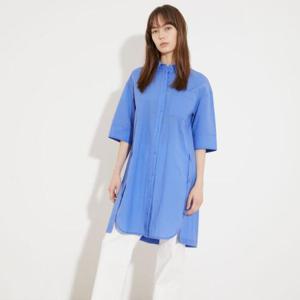 올리비아로렌 MG01 유니크카라 반팔 롱셔츠 VVCNL3M4471