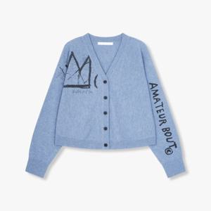 [보브][BASQUIAT] 프린트 브이넥 가디건7114450181