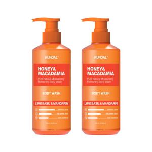 쿤달 허니 앤 마카다미아 퓨어 바디워시 아로마 에디션 라임바질앤만다린 500ml x2개