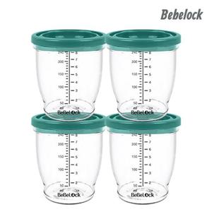 [베베락]엘파 이유식 밀폐용기 240ml 민트그린(4P)