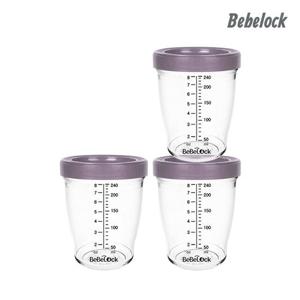 [베베락]포네르 트라이탄 이유식 용기 240ml 레드빈(3P)