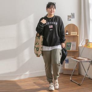 [나크21] (55~120) 핀턱카고 조거 밴딩팬츠 KO11-P-03
