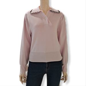[숲]칼라넥 손자수 배색 니트 SZALK86