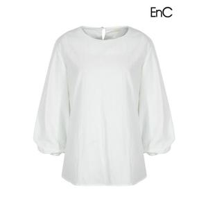 [이앤씨]EnC 화이트 오버핏 라운드 꼬임 ENBA31301J