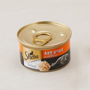 [6+1] 쉬바 디럭스 촉촉한 닭가슴살과 그레이비 소스 캔 85g 고양이 사료